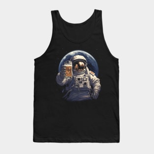 Astronaut Beer Cheers Art Tank Top